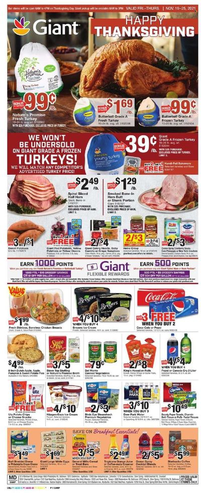 Giant Food (DE, MD, VA) Weekly Ad Flyer November 18 to November 25
