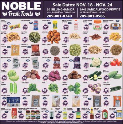 Noble Fresh Foods Flyer November 18 to 24