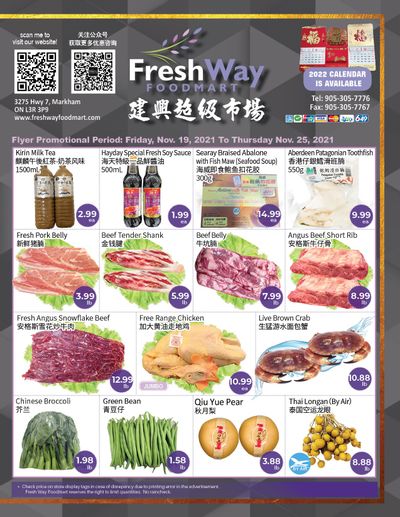 FreshWay Foodmart Flyer November 19 to 25