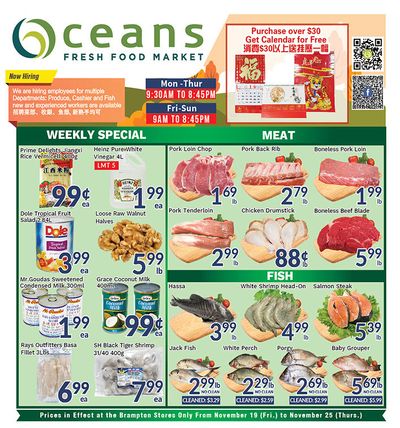 Oceans Fresh Food Market (Brampton) Flyer November 19 to 25