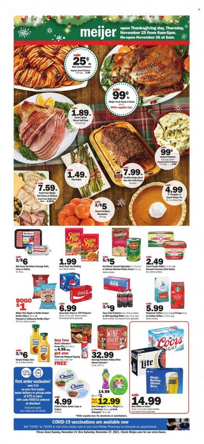 Meijer (IN) Weekly Ad Flyer November 19 to November 26