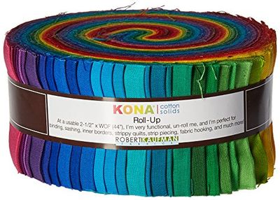 2-1/2in Strips Roll Up Kona Cotton Solids Classic Palette 41Pcs $28.91 (Reg $30.77)