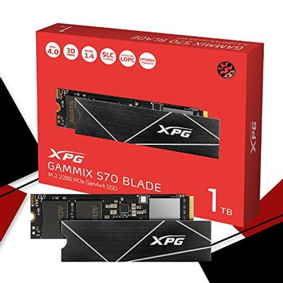 XPG 1TB GAMMIX S70 Blade - Works with Playstation 5, PCIe Gen4 M.2 2280 Internal Gaming SSD Up to 7,400 MB/s (AGAMMIXS70B-1T-CS) $159.99 (Reg $169.99)