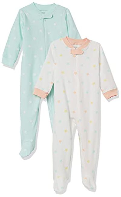 Amazon Essentials Baby Girls 2-Pack Sleep and Play, Uni Star, 0-3M $11.2 (Reg $22.00)