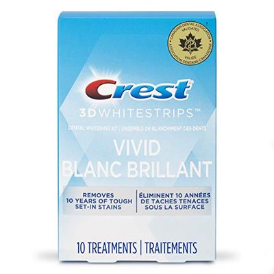 Crest 3D White Teeth Whitening Kit Whitestrips Classic Vivid 10 Treatments, 20 Individual Strips $17.47 (Reg $21.99)