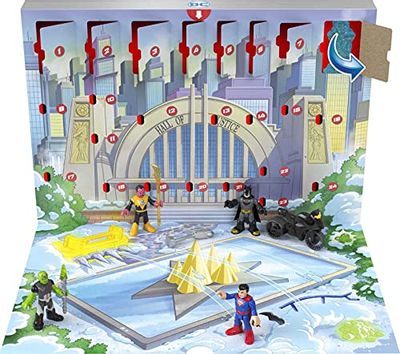 Fisher-Price Imaginext DC Super Friends Advent Calendar, 24 Mystery Toys Including Figures, Accessories and a Vehicle for Preschool Kids $27.95 (Reg $39.16)
