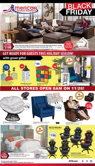 American Furniture Warehouse (AZ, CO, TX) Weekly Ad Flyer November 21 to November 28