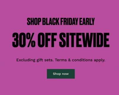 The Body Shop Canada Black Friday Sale: Save 30% OFF Sitewide + $5 Shower Gels 250ml + $10 Facial Cleansers