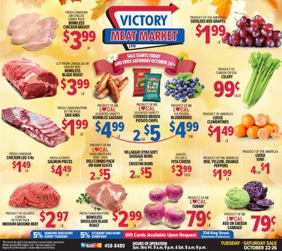 Victory Meat Market Flyer October 22 to 26