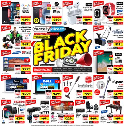 Factory Direct Black Friday Flyer November 26 to 30, 2021