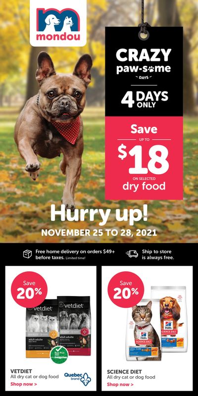 Mondou Crazy Paw-Some Days Flyer November 25 to 28