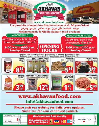 Akhavan Supermarche Flyer November 24 to 30