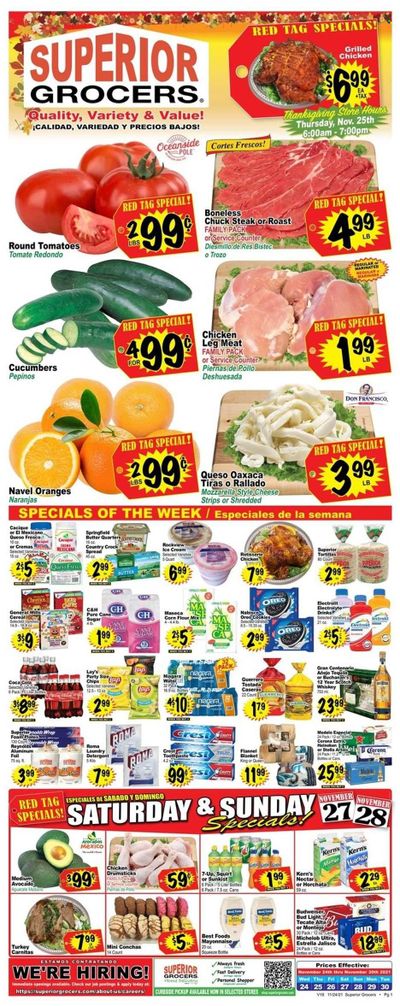 Superior Grocers (CA) Weekly Ad Flyer November 24 to December 1