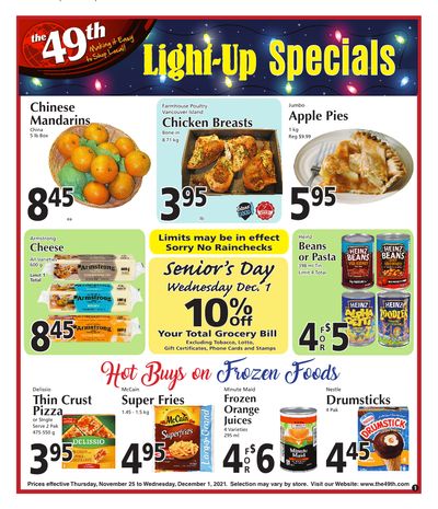 The 49th Parallel Grocery Flyer November 25 to December 1