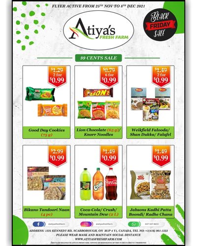 Atiya's Fresh Farm Flyer November 25 to December 8