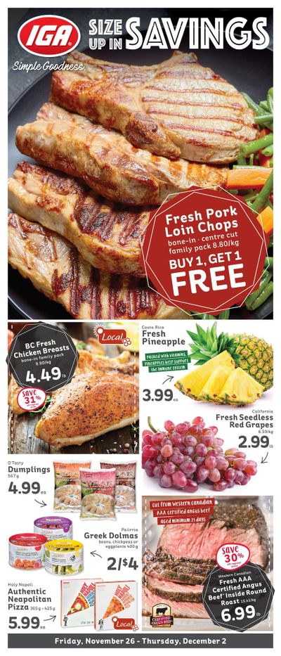 IGA Stores of BC Flyer November 26 to December 2