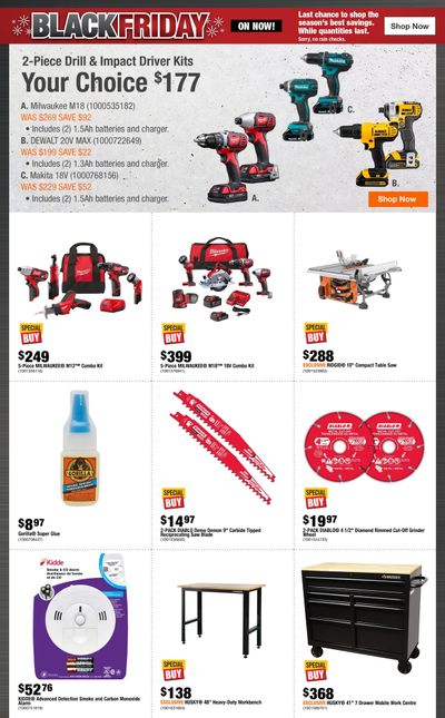 Home Depot Black Friday Pro Flyer November 25 to December 8