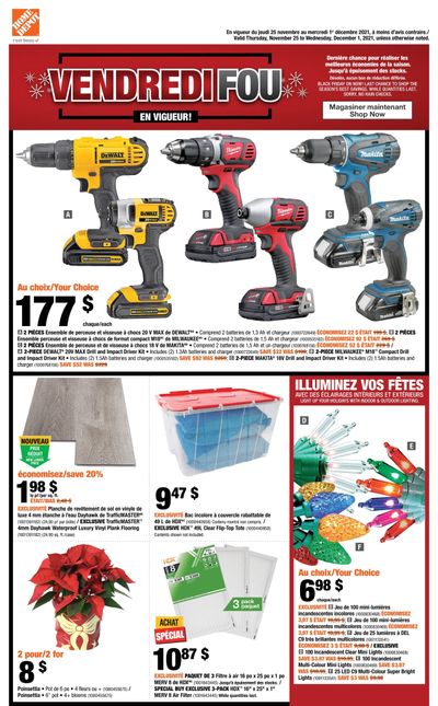 Home Depot (QC) Black Friday Flyer November 25 to December 1 Home Depot (QC) Black Friday Flyer November 25 to December 1