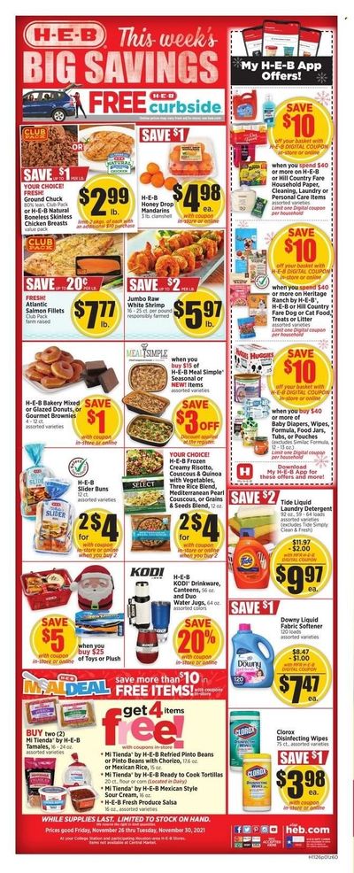 H-E-B (TX) Weekly Ad Flyer November 25 to December 2