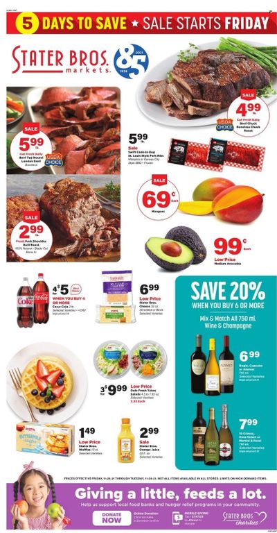 Stater Bros. (CA) Weekly Ad Flyer November 25 to December 2 Stater Bros. (CA) Weekly Ad Flyer November 25 to December 2