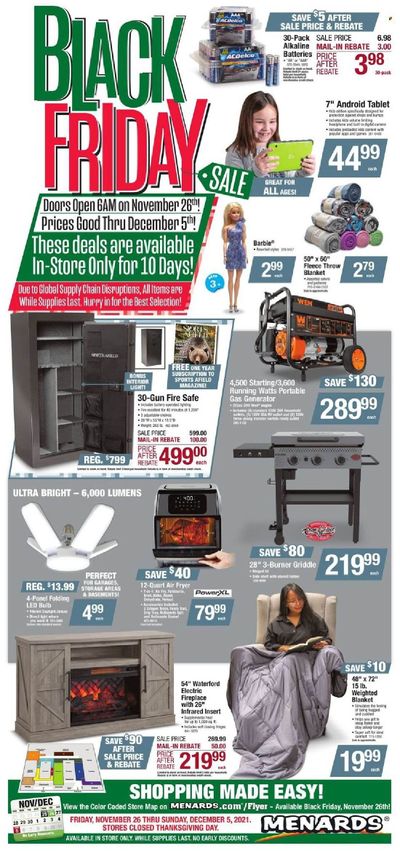 Menards Weekly Ad Flyer November 25 to December 2