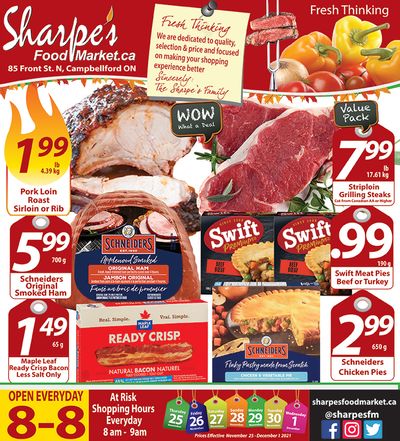 Sharpe's Food Market Flyer November 25 to December 1