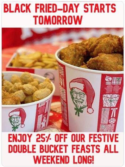 KFC Canada Black Friday 2021 Promotion: Save 25% Off Festive Double Bucket Feasts!
