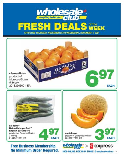 Wholesale Club (Atlantic) Flyer November 25 to December 1