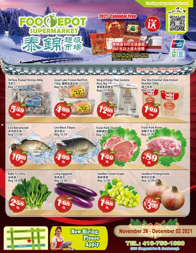 Food Depot Supermarket Flyer November 26 to December 2