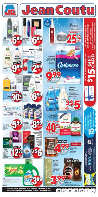 Jean Coutu (NB) Flyer November 26 to December 2