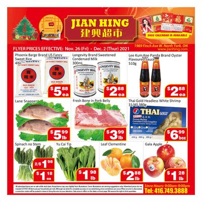 Jian Hing Supermarket (North York) Flyer November 26 to December 2