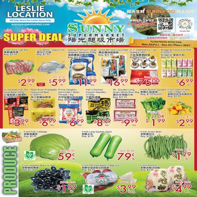 Sunny Supermarket (Leslie) Flyer November 26 to December 2
