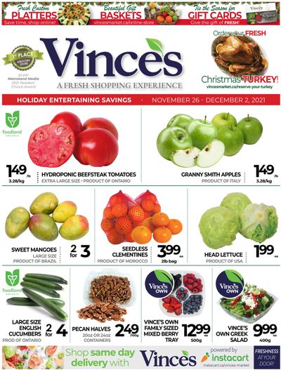 Vince's Market Flyer November 26 to December 2