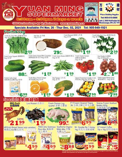 Yuan Ming Supermarket Flyer November 26 to December 2