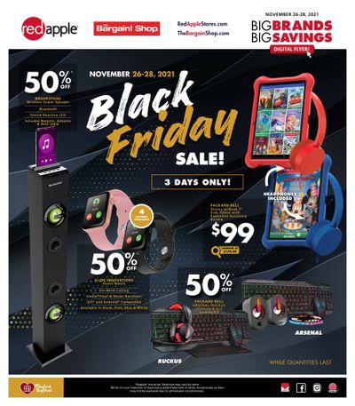 The Bargain Shop & Red Apple Stores Black Friday Flyer November 26 to 28, 2021