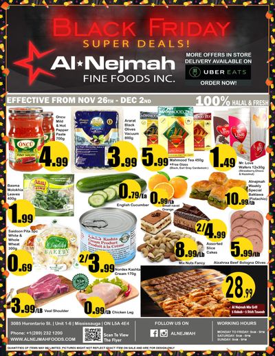 Alnejmah Fine Foods Inc. Flyer November 26 to December 2