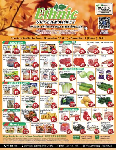 Ethnic Supermarket Flyer November 26 to December 2