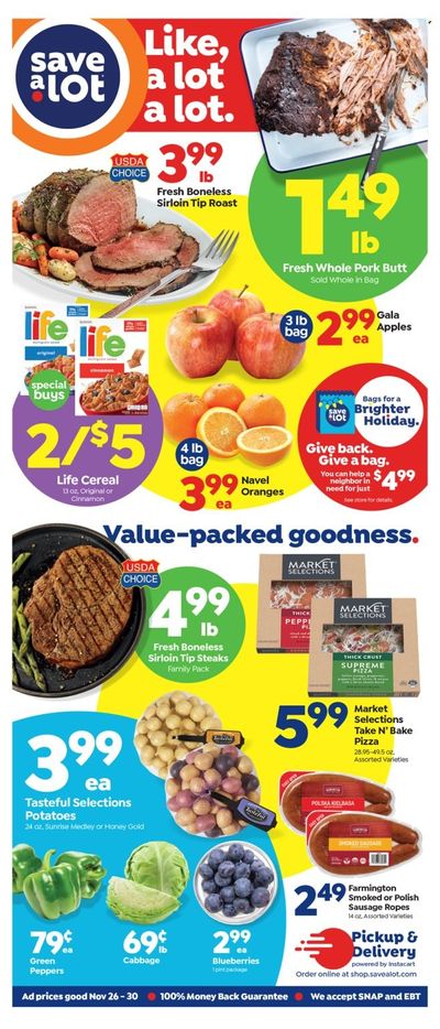 Save a Lot Weekly Ad Flyer November 26 to December 3