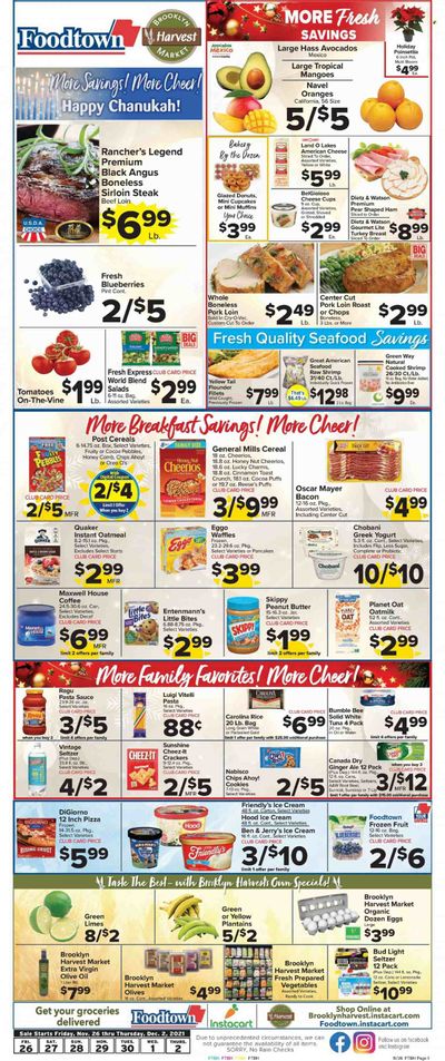 Foodtown (NJ, NY, PA) Weekly Ad Flyer November 26 to December 3