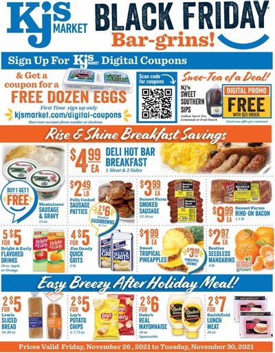 KJ´s Market (GA, SC) Weekly Ad Flyer November 26 to December 3