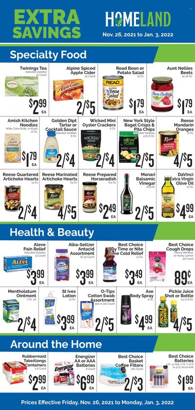 Homeland (OK, TX) Weekly Ad Flyer November 26 to December 3