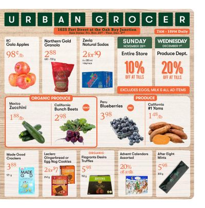 Urban Grocer Flyer November 26 to December 2
