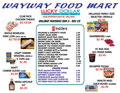 WayWay Food Mart Flyer November 26 to December 2