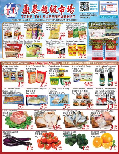 Tone Tai Supermarket Flyer November 26 to December 2