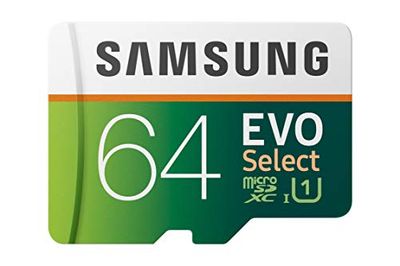 Samsung EVO Select 64GB microSDXC UHS-I U1 100MB/s Read Full HD & 4K UHD Memory Card with Adapter (MB-ME64HA) $13.99 (Reg $21.22)