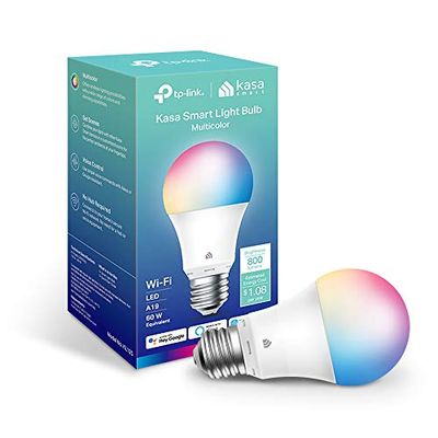 New Kasa Smart Bulb, Full Colour Changing Dimmable Smart WiFi Light Bulb Compatible with Alexa and Google Home, A19, 9W 800 Lumens,2.4Ghz only, No Hub Required, 1-Pack (KL125), Multicolour $14.99 (Reg $19.99)