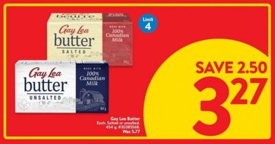 Walmart Ontario: Gay Lea Butter $3.27 This Week *No Coupon Required*