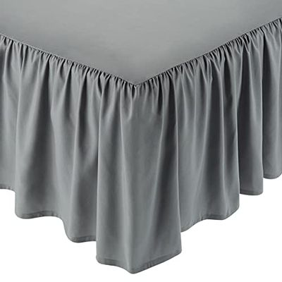 Amazon Basics Ruffled Bed Skirt, 16 Inch Skirt Length, Twin, Dark Grey $10.18 (Reg $16.83)