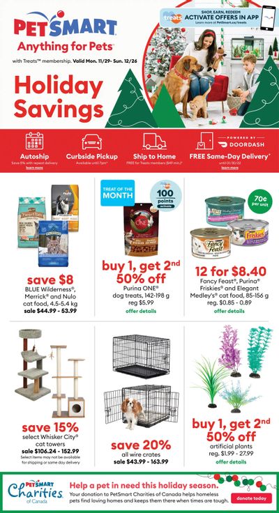 PetSmart Holiday Savings Flyer November 29 to December 26