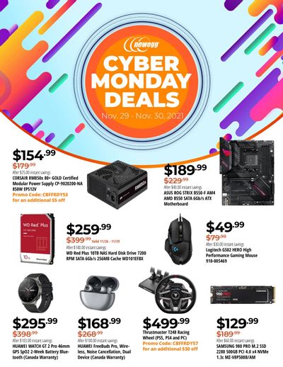 Newegg Cyber Monday Deals Flyer November 29 and 30